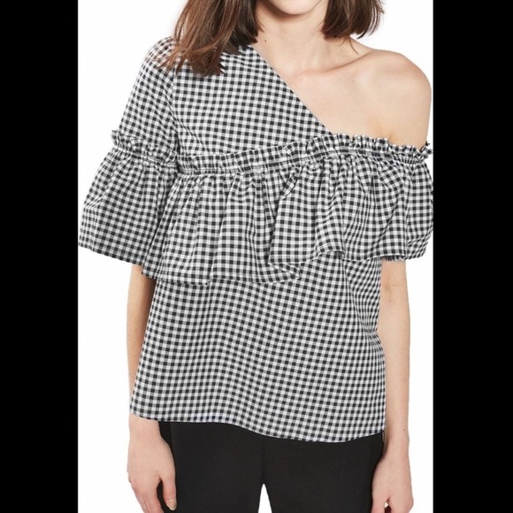 Off shoulder gingham top - Picture 2 of 3